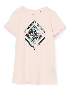 Jack Wolfskin Damski T-shirt Tropical Square T-shirt damski różowy różowy S - Koszulki i topy damskie - miniaturka - grafika 1