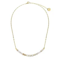 Naszyjniki - Naszyjnik damski z cytrynem na złotym łańcuszku stal szlachetna - Manoki - miniaturka - grafika 1