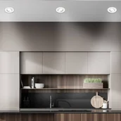 Oprawy, klosze i abażury - Briloner Kulana A oprawa wpuszczana LED, biała, 4000K, Ø9cm, zestaw 3 sztuk - miniaturka - grafika 1