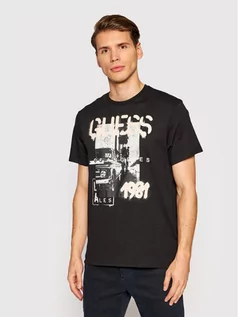 Koszulki męskie - GUESS T-Shirt M1BI34 KARC9 Czarny Regular Fit - grafika 1