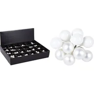 Bombki - Bombka szklana biała mat/połysk 2 cm 10 sztuk - miniaturka - grafika 1