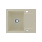 Zlewozmywaki - Mexen Enzo zlewozmywak granitowy 1-komorowy z krótkim ociekaczem 576 x 465 mm, beżowy - 6506571005-69 - miniaturka - grafika 1