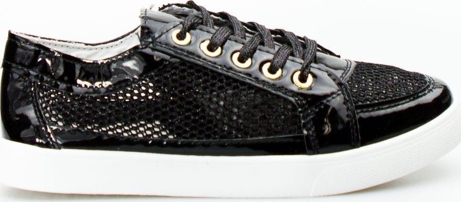 Seastar Tenisówki ażurowe lakierowane czarne-37