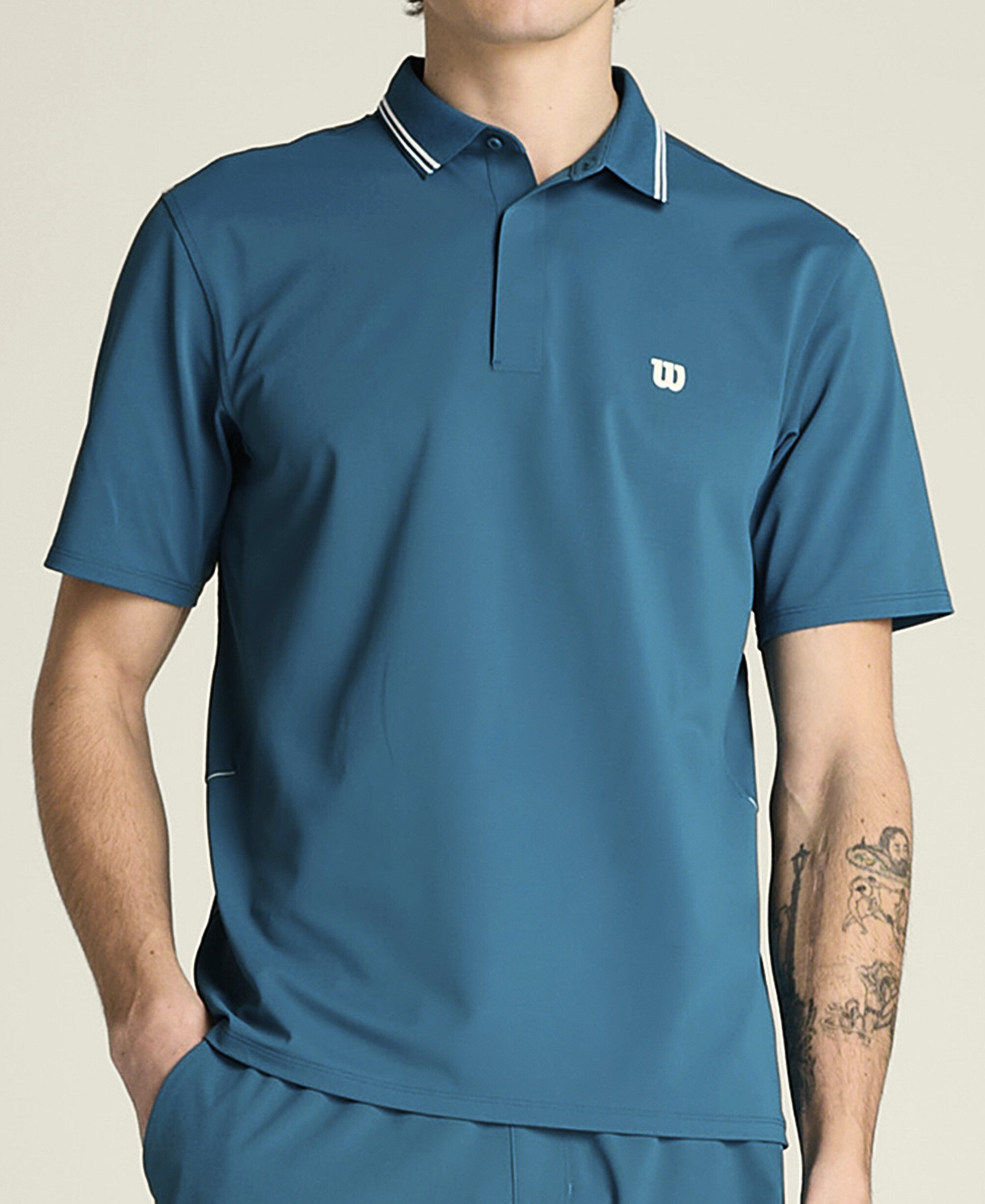 Koszulka męska Wilson M Challengers Technical Polo Lyons Blue L