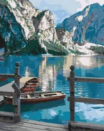 Malowanie po numerach - Malowanie po numerach - Górski spokój 40x50cm - miniaturka - grafika 1