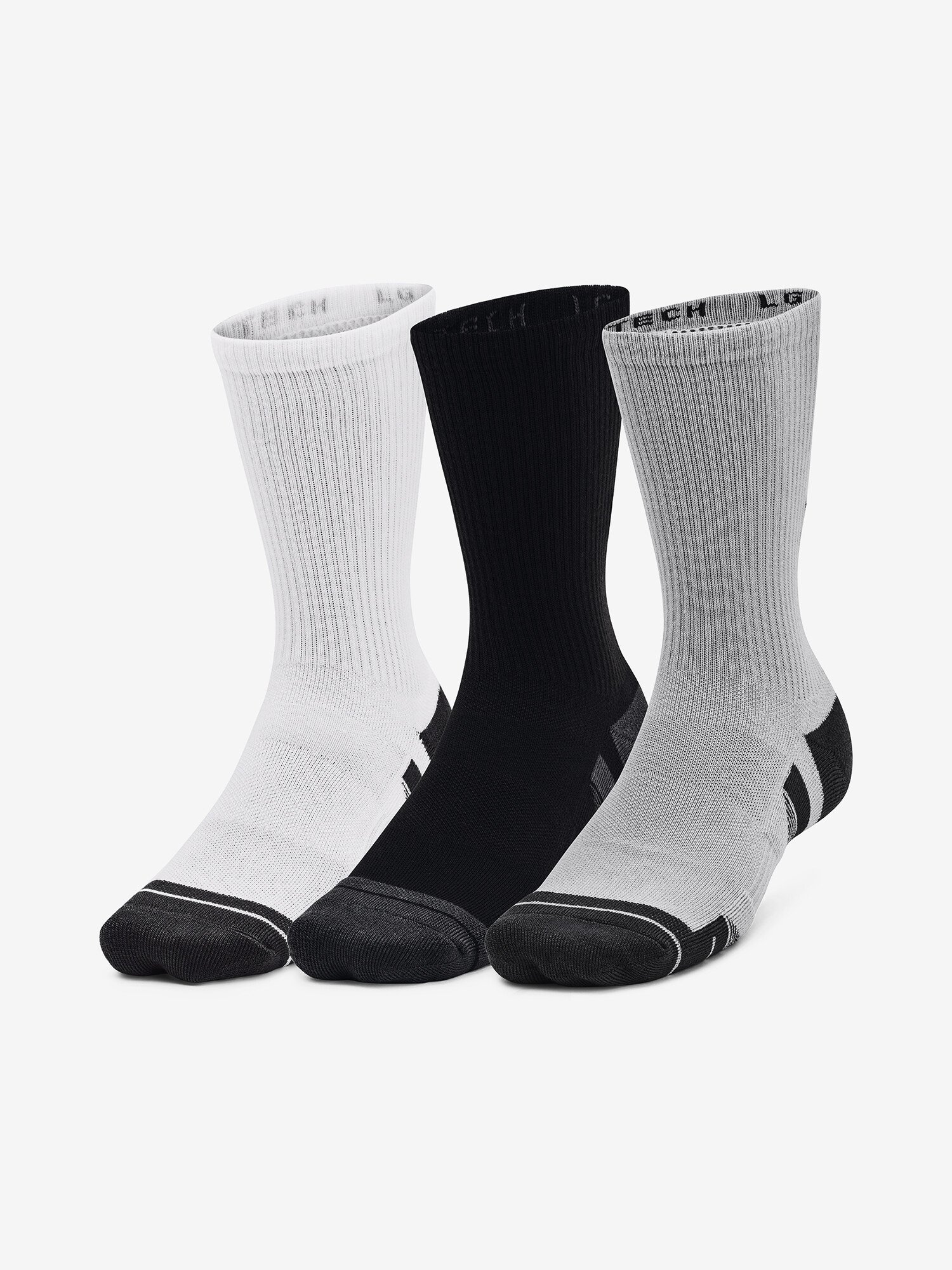 Skarpetki Under Armour Performance Tech 3pk Crew-GRY M