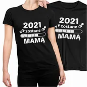 Gadżety dla niej i dla niego - Koszulka dla Mamy na Dzień Mamy prezent na urodziny Mama - 2021 zostanę Mamą - miniaturka - grafika 1