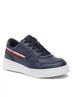 Buty dla chłopców - Tommy Hilfiger Sneakersy Stripes Low Cut Lace-Up Sneaker T3X9-32848-1355 M Granatowy - miniaturka - grafika 1