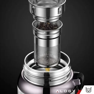 Termos butelka bidon termiczny 800ml do kawy herbaty yerba mate LED sitko smyczka Alogy wyświetlacz Czarny - Części i akcesoria do laptopów - miniaturka - grafika 11