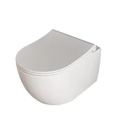 Miski WC - Massi Miska WC wisząca rimless biała RONA white z deską wolnoopadającą typu Slim - miniaturka - grafika 1