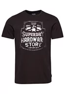 Koszulki męskie - Superdry Koszulka męska z nadrukiem, Vintage Black, XXL - miniaturka - grafika 1