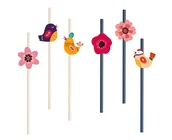 Słomki do napojów - Słomki papierowe Summer - Have Fun, 6 szt. - miniaturka - grafika 1