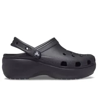 Klapki i japonki damskie - Klapki Crocs Classic Platform Clog 206750-001 - czarne - miniaturka - grafika 1