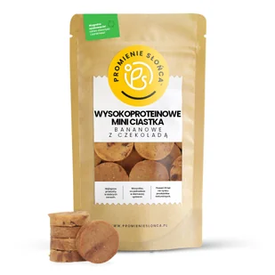 Wysokoproteinowe Mini Ciastka Bananowo-Czekoladowe 200 g - Ciastka - miniaturka - grafika 1