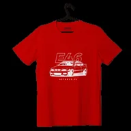 Odzież do sportów motorowych - T-shirt koszulka przód BMW E46 czerwona-XXL - miniaturka - grafika 1