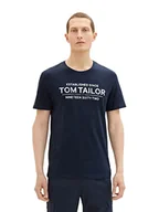 Koszulki męskie - TOM TAILOR Koszulka męska 1031877, 10302-ciemnoniebieska, M, 10302 – Dark Blue, M - miniaturka - grafika 1