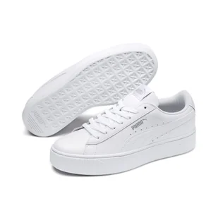 Podwyższone damskie buty sportowe PUMA Vikky PUMA White - Buty trekkingowe damskie - miniaturka - grafika 1