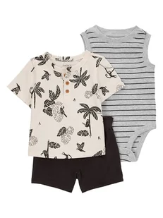 carter's 3-częściowy zestaw w kolorze kremowo-czarno-szarym - Body dla niemowląt - miniaturka - grafika 1