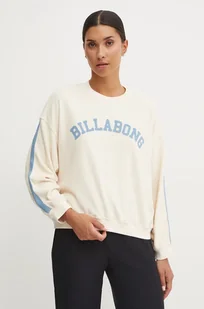 Billabong bluza New School Crew damska kolor beżowy z aplikacją ABJFT00461 - Bluzy damskie - miniaturka - grafika 1