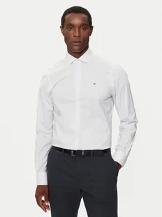 Tommy Hilfiger Koszula MW0MW36923 Biały Slim Fit - Koszule męskie - miniaturka - grafika 1
