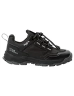 Buty dla chłopców - Jack Wolfskin Unisex dziecięce buty Cyrox Texapore Low K, czarny, 30 EU - miniaturka - grafika 1