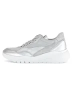 Trampki damskie - Gabor Skórzane sneakersy w kolorze srebrno-szarym - miniaturka - grafika 1