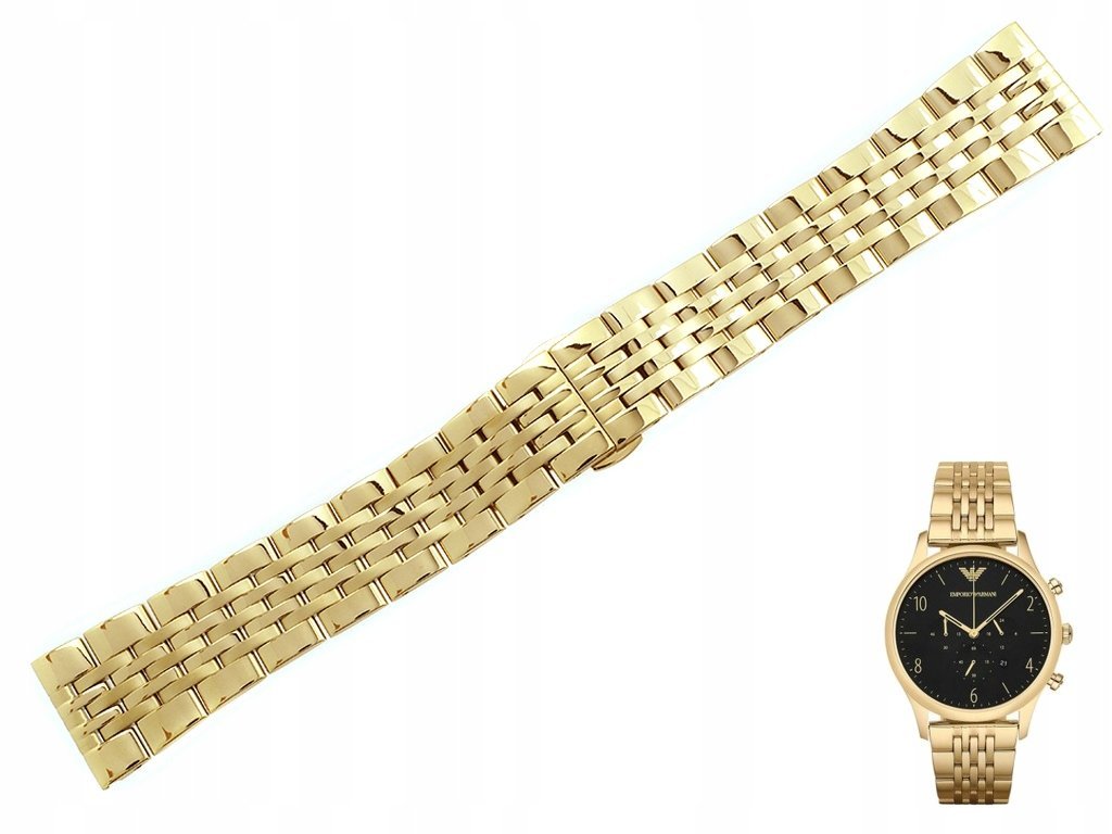 Bransoleta do zegarka Armani AR1893 złota 22 mm
