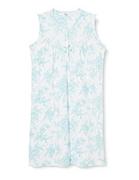 Piżamy damskie - Marlon Damska koszula nocna bez rękawów Pia z bawełny Jersey z nadrukiem, Agnes Niebieski, 46-48 - miniaturka - grafika 1