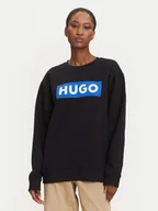 Bluzy damskie - HUGO Bluza Classic 50522425 Czarny Relaxed Fit - miniaturka - grafika 1