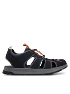 Sandały męskie - Clarks Sandały ATL Trek Wave 26181516 Granatowy - miniaturka - grafika 1