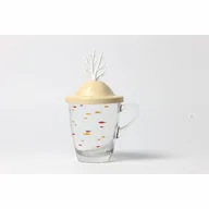 Kubki dla dzieci - Kubek z przykrywką Coral biały 10322-CR-WH kod: QL10322-CR-WH - miniaturka - grafika 1