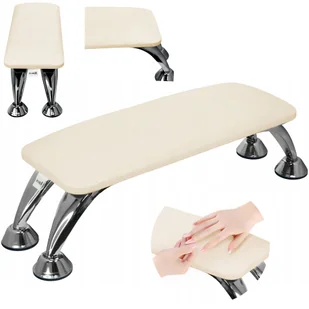 Podkładka pod dłoń poduszka podpórka manicure do salonu kosmetycznego kremowa - Akcesoria do paznokci - miniaturka - grafika 1