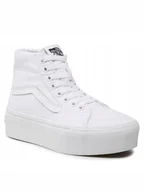 Sneakersy damskie - Vans Sneakersy Sk8-Hi Tapered VN0A5JMKW001 Canvas True White - miniaturka - grafika 1