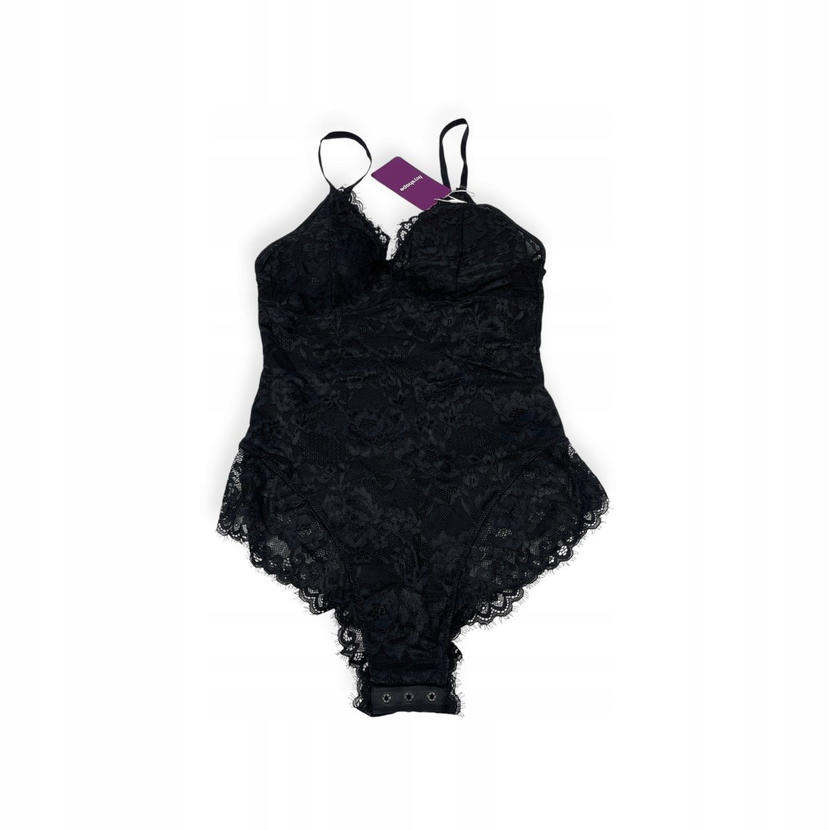 Body damskie Heyshape czarne z koronką M