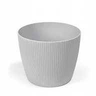 Donice - LAMELA Osłonka doniczki Magnolia 11 cm szara - miniaturka - grafika 1