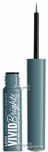NYX Professional Makeup - VIVID BRIGHTS - MATTE LIQUID EYELINER - Matowy tusz do kresek z pędzelkiem - 2 ml - 01 - CYAN SIMP - Eyelinery - miniaturka - grafika 1