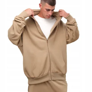 Bluza męska OVERSIZE rozpinana na zamek 330g premium - beżowa M - Bluzy męskie Bluza męska OVERSIZE rozpinana na zamek 330g premium - beżowa M - Bluzy męskie - miniaturka - grafika 1