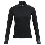 Koszulki sportowe damskie - Koszulka damska CCM Neck Guard LS Black XS - miniaturka - grafika 1