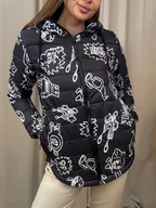 Kurtki damskie - Miza - Krótka kurtka z kapturem - miniaturka - grafika 1