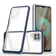 Etui i futerały do telefonów - Clear 3in1 etui do Samsung Galaxy A22 4G żelowy pokrowiec z ramką niebieski - miniaturka - grafika 1