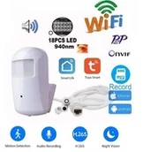 Kamery IP - Mikro Kamera FULL HD WiFi/P2P Dz.-Nocna Ukryta w Czujce Ruchu (cały świat) + Zapis + Detekcja Ruchu. - miniaturka - grafika 1