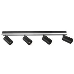 Parma lampa sufitowa z pilotem 4xGU10 + 1xLED czarna LP-0612/4C BK - Lampy sufitowe - miniaturka - grafika 1