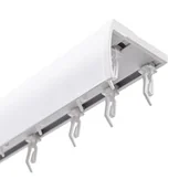 Karnisze - Szyna sufitowa DECASTYL z agrafkami podwójna 200 cm Biały - miniaturka - grafika 1