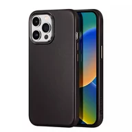 Etui i futerały do telefonów - Dux Ducis Naples etui do iPhone 14 Pro Max skórzany pokrowiec (kompatybilny z MagSafe) ciemnobrązowy - miniaturka - grafika 1