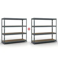 Szafy i regały magazynowe - Regał półkowy 1853 x 1800 x 600 mm, nośność 600 kg, 1+1 GRATIS - miniaturka - grafika 1