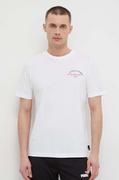 Koszulki męskie - Puma t-shirt bawełniany męski kolor biały z nadrukiem - miniaturka - grafika 1