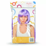 Dodatki do strojów karnawałowych - Arpex Ozdoba karnawałowa peruka Bob fioletowa - miniaturka - grafika 1