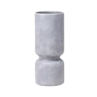 Wazony i flakony - Wazon Thalia ceramiczny 8 x 8 x 22 cm szary - miniaturka - grafika 1