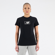 Koszulki i topy damskie - Koszulka damska New Balance WT33515BK  czarna - miniaturka - grafika 1