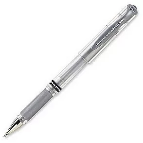 Faber Castell Uni ball Srebrny Signo rollerball Pen Metallic-kolory Gel-rollerball Pen 1 MM koronka, 0,65 MM szerokość linii, z uchwytem z gumowa powierzchnia. o-153-rollerball Pen (12 sztuk) UM153 AR - Pióra kulkowe - miniaturka - grafika 1